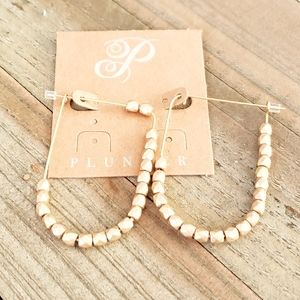NIB Plunder Design gold tone earrings